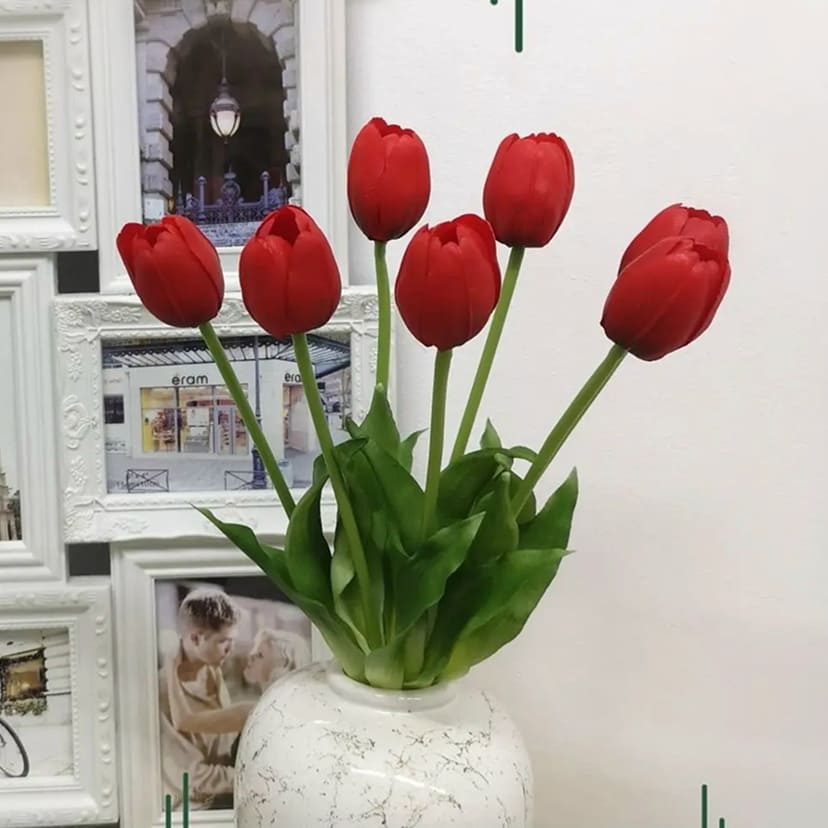 Искусственные цветы на могилу в Ярославле | Цветы искусственные «Тюльпаны», красные, букет