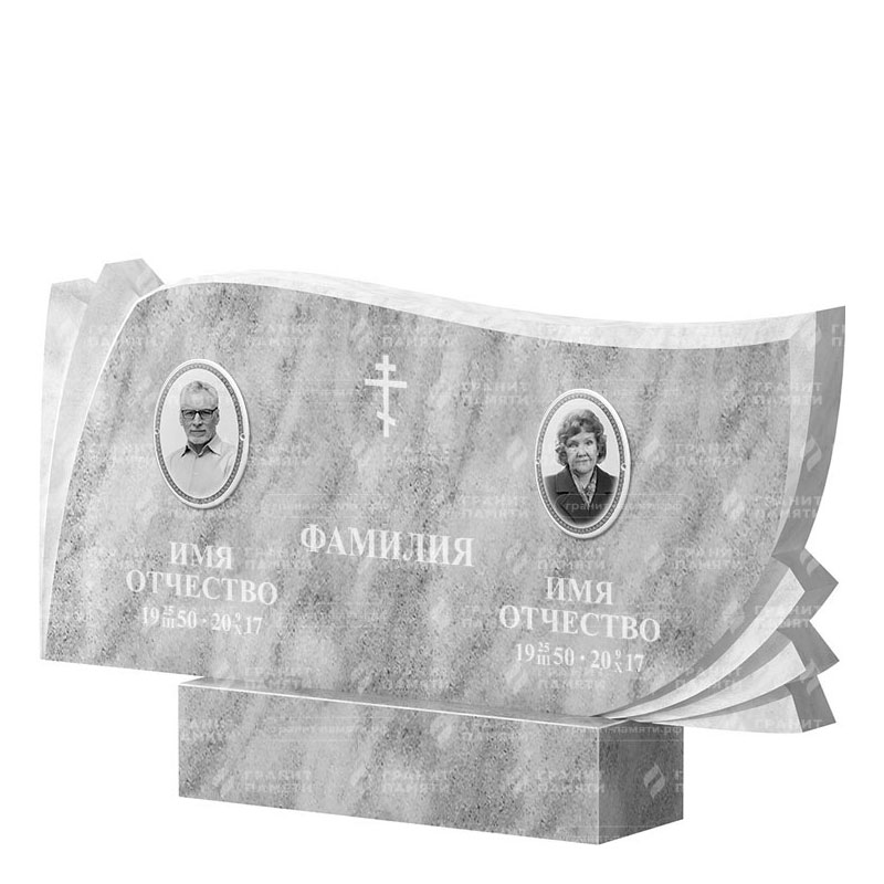 Памятники из мрамора в Ярославле | Двойной мраморный памятник ФМ-265