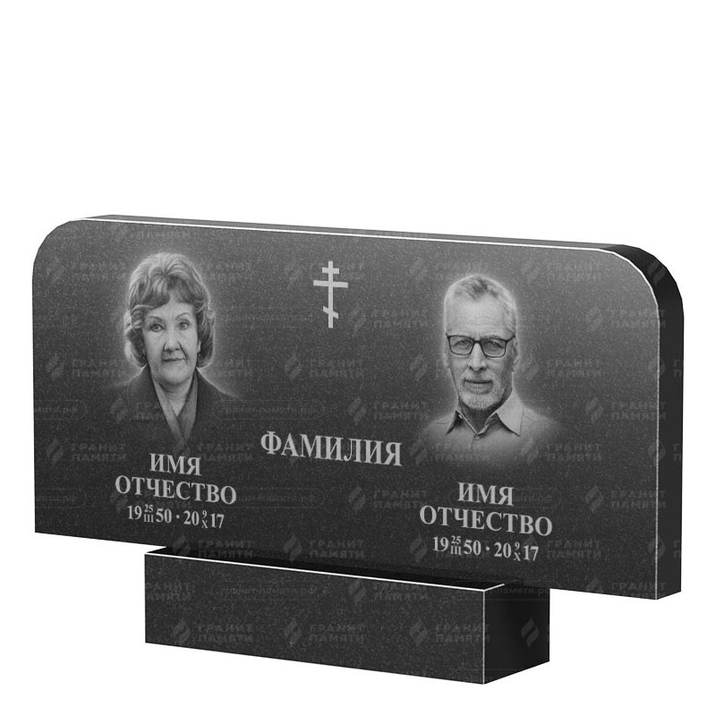 Памятники из гранита двойные в Ярославле | Двойной гранитный памятник ФГ-254