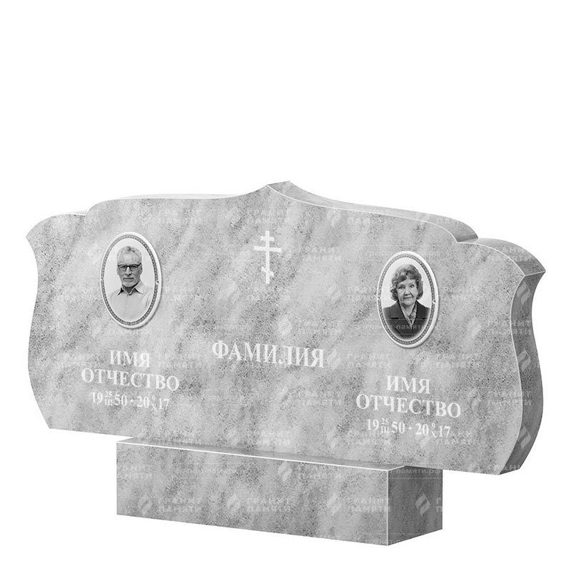 Памятники из мрамора в Ярославле | Двойной мраморный памятник ФМ-130