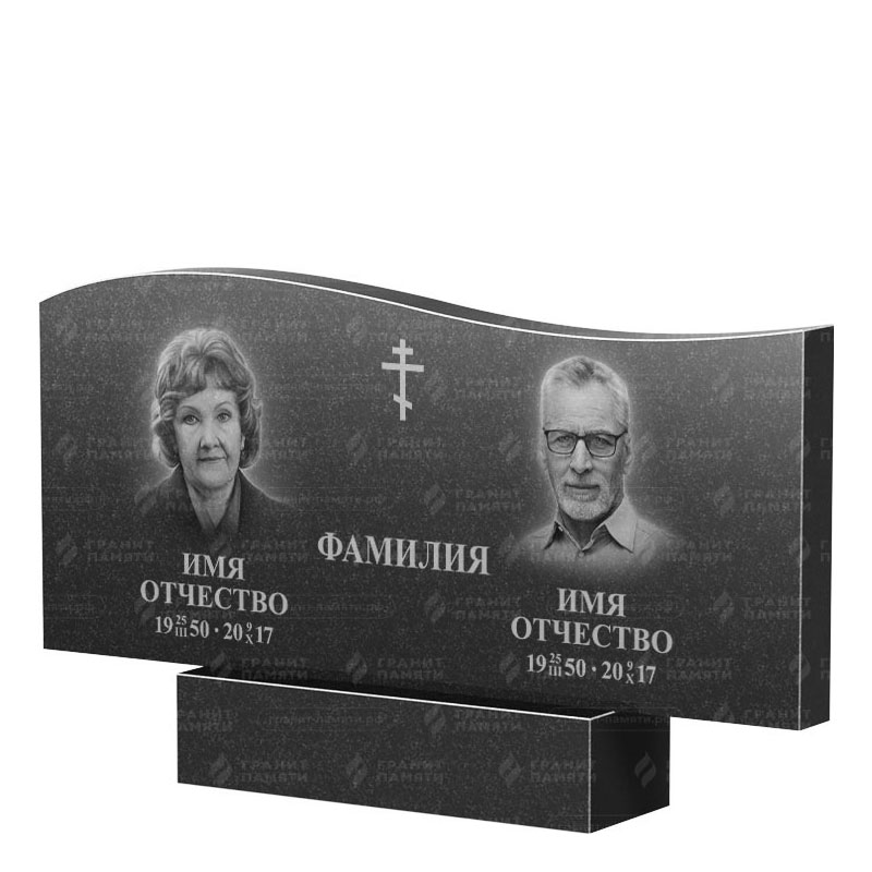 Памятники из гранита двойные в Ярославле | Двойной гранитный памятник ФГ-255