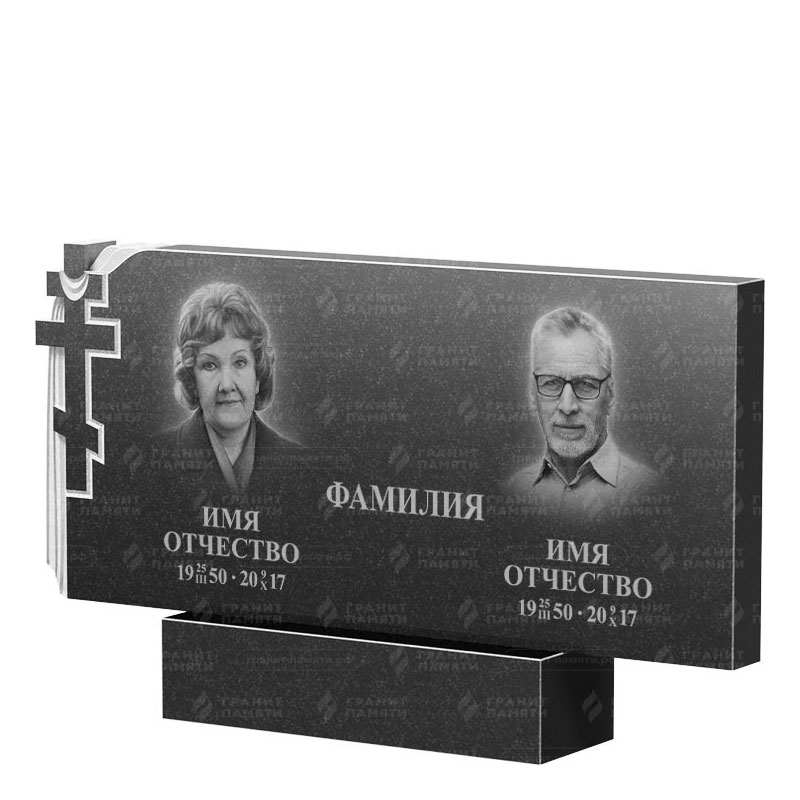 Памятники из гранита двойные в Ярославле | Двойной гранитный памятник ФГ-139