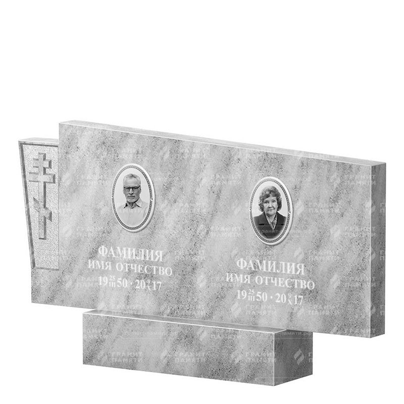 Памятники из мрамора в Ярославле | Двойной мраморный памятник ФМ-137