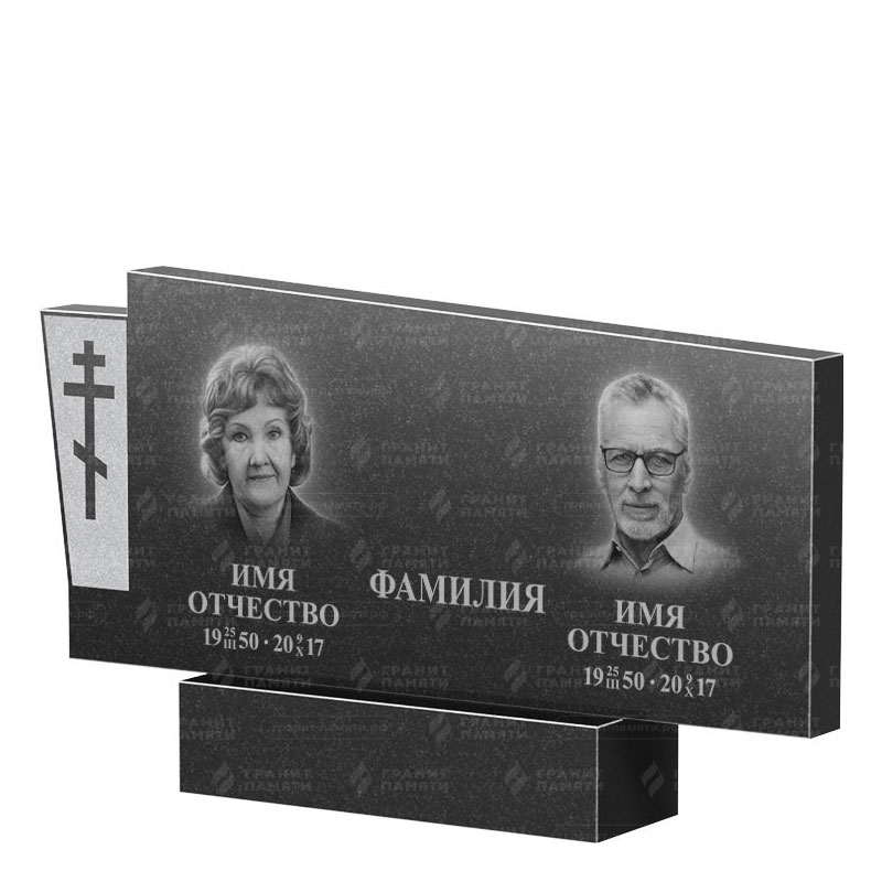 Памятники из гранита двойные в Ярославле | Двойной гранитный памятник ФГ-137
