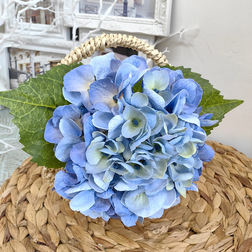 Искусственные цветы на могилу в Ярославле | Цветок искусственный «Гортензия», голубая, одиночный