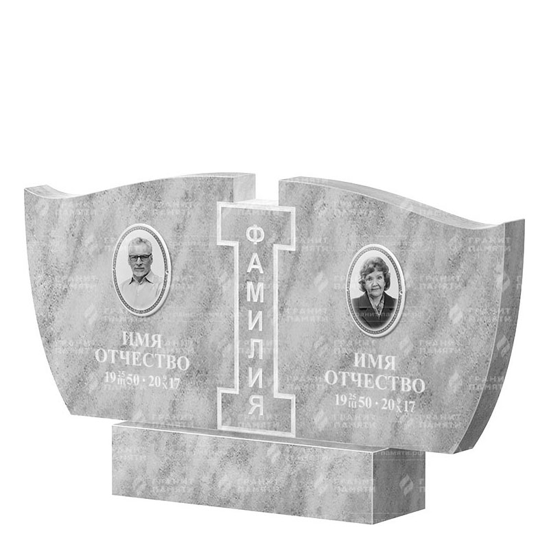 Памятники из мрамора в Ярославле | Двойной мраморный памятник ФМ-138