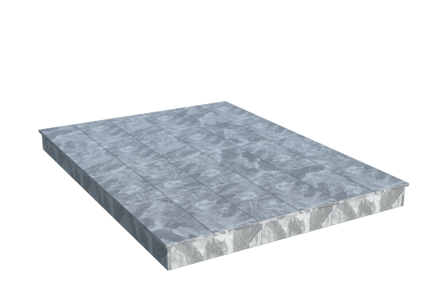 Площадки на могилу в Ярославле | Площадка с вертикальной (15 см) мраморной облицовкой