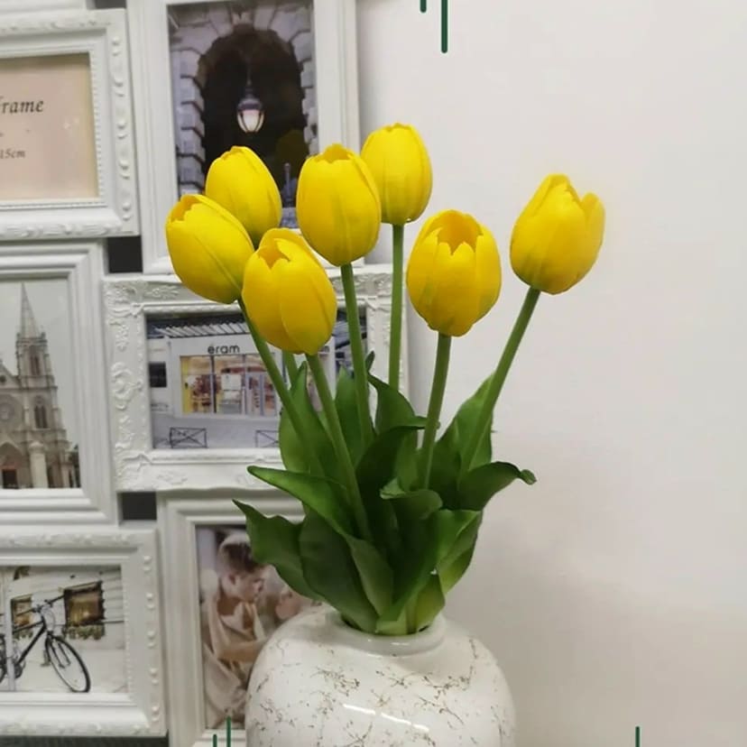 Искусственные цветы на могилу в Ярославле | Цветы искусственные «Тюльпаны», желтые, букет