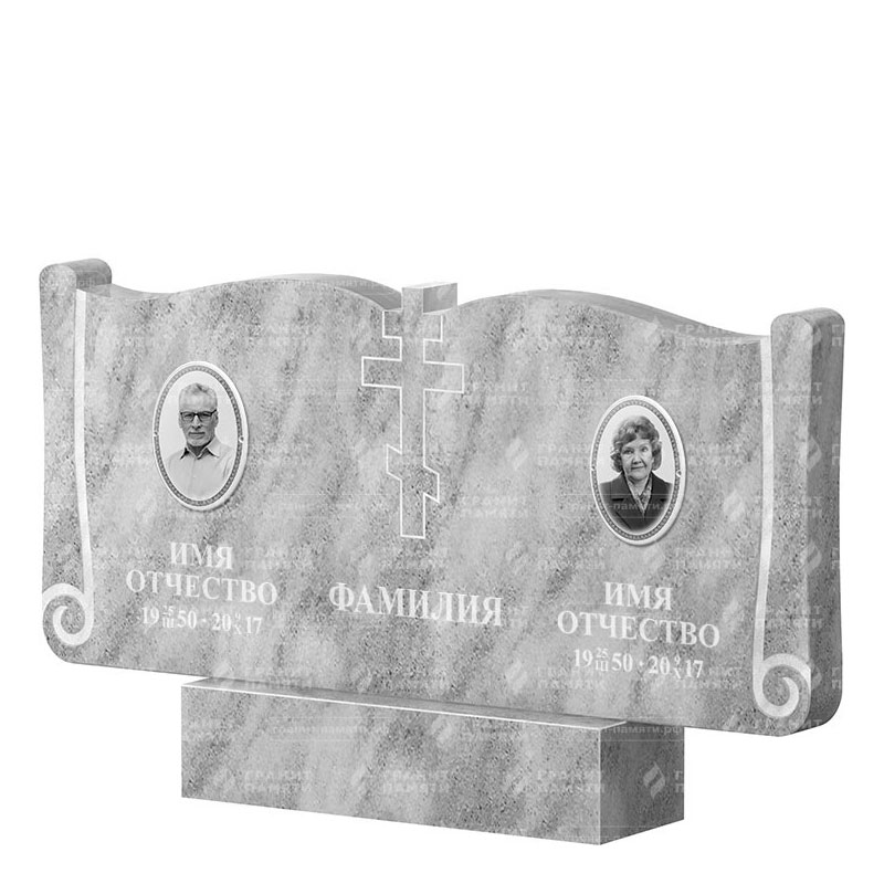 Памятники из мрамора в Ярославле | Двойной мраморный памятник ФМ-263