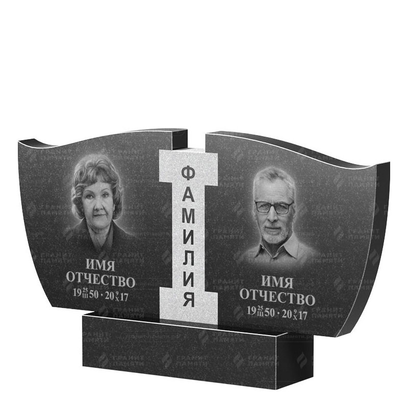 Памятники из гранита двойные в Ярославле | Двойной гранитный памятник ФГ-138