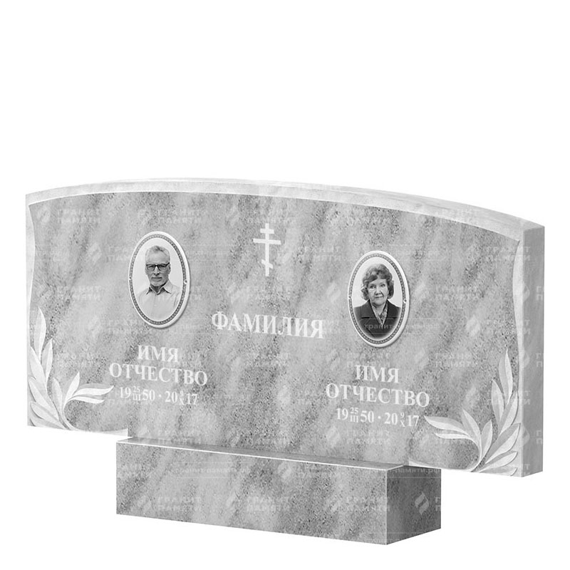 Памятники из мрамора в Ярославле | Двойной мраморный памятник ФМ-135