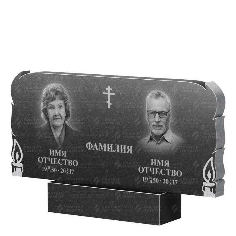 Памятники из гранита двойные в Ярославле | Двойной гранитный памятник ФГ-133