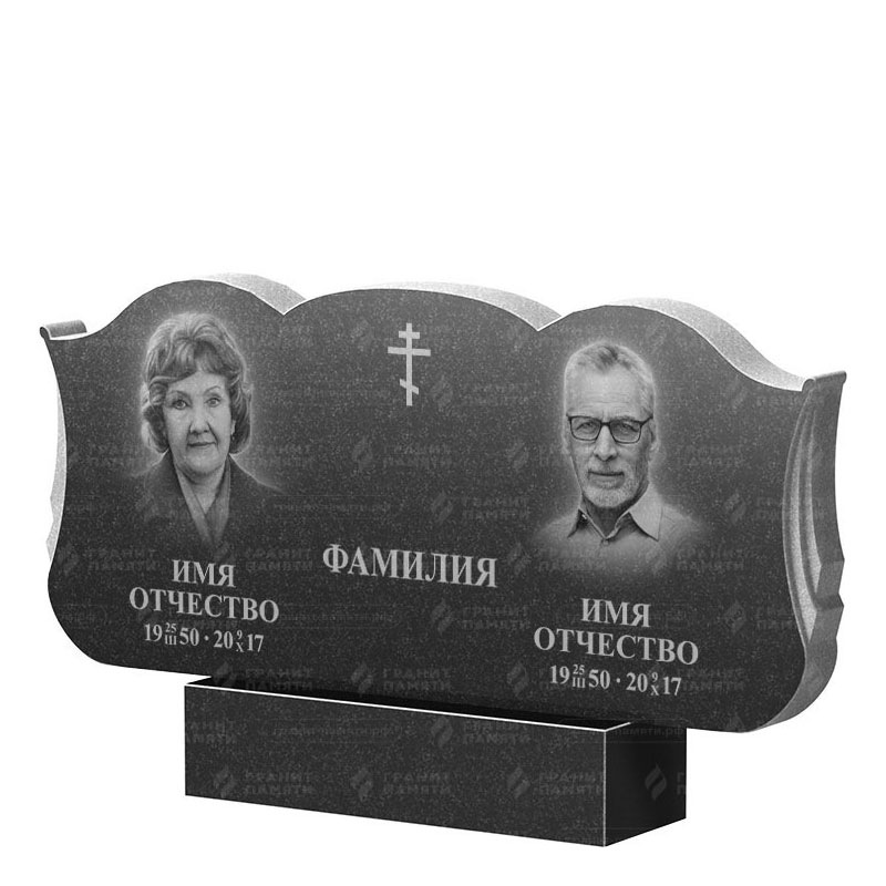 Гранитные памятники в Ярославле | Двойной гранитный памятник ФГ-261
