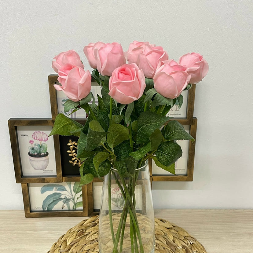 Искусственные цветы на могилу в Ярославле | Цветок искусственный «Роза», нежно-розовая, одиночный