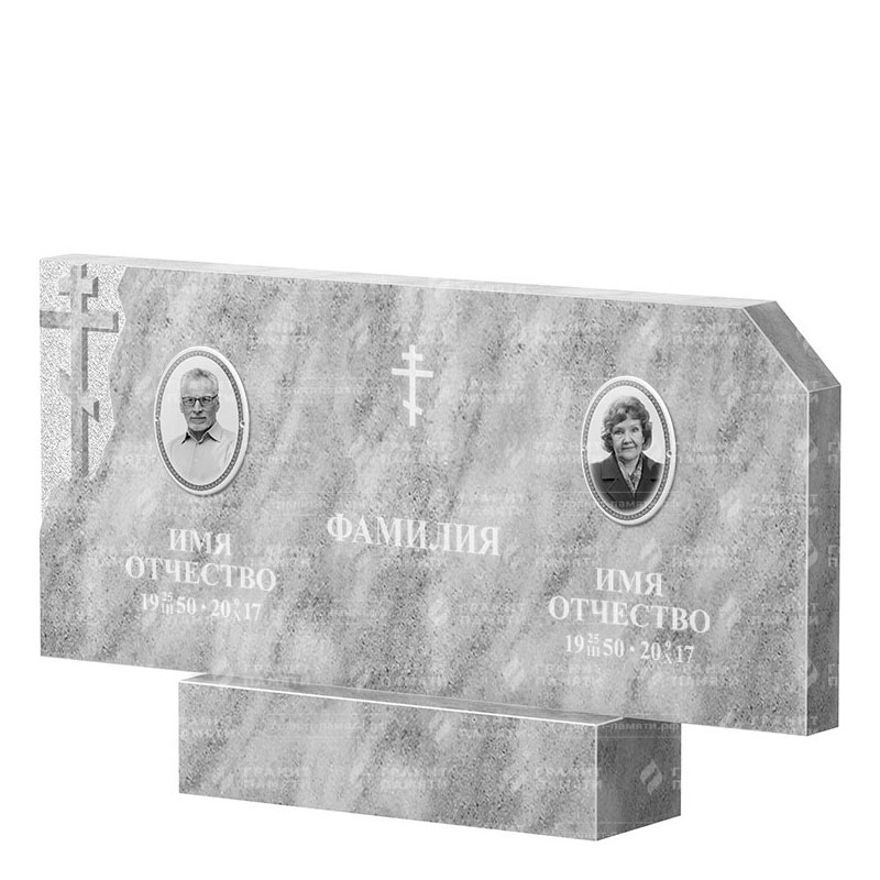 Памятники из мрамора в Ярославле | Двойной мраморный памятник ФМ-134