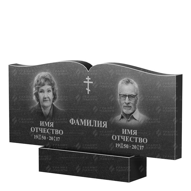 Гранитные памятники в Ярославле | Двойной гранитный памятник ФГ-259