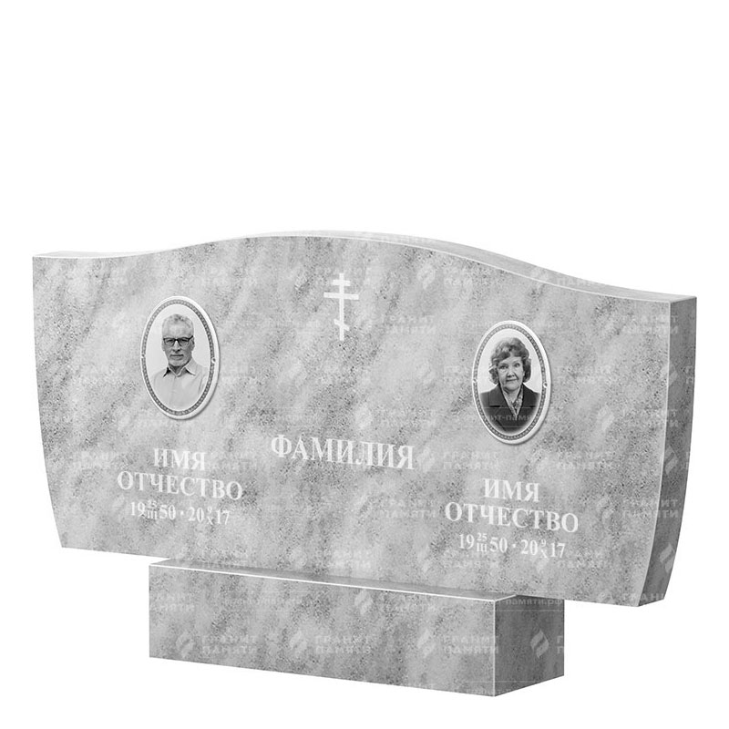 Памятники из мрамора в Ярославле | Двойной мраморный памятник ФМ-258