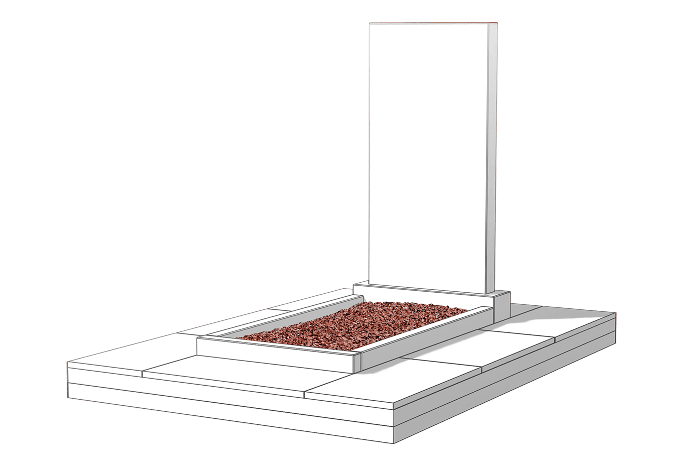 Засыпка цветника камушками в Ярославле