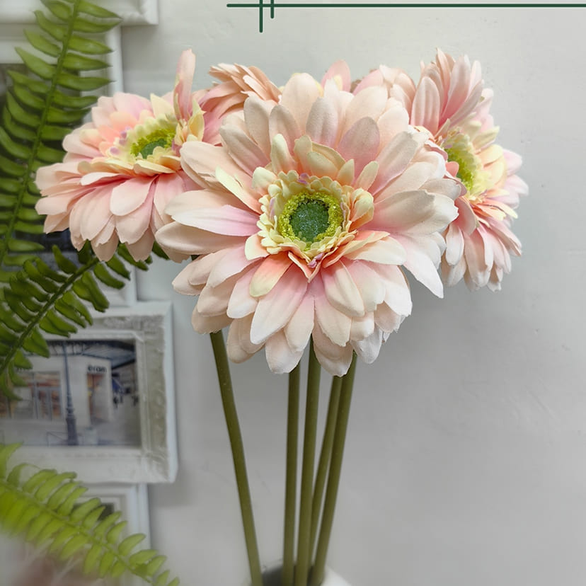 Искусственные цветы на могилу в Ярославле | Цветок искусственный «Гербера», молочно-розовая, одиночный