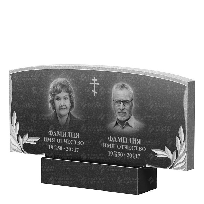 Памятники из гранита двойные в Ярославле | Двойной гранитный памятник ФГ-135