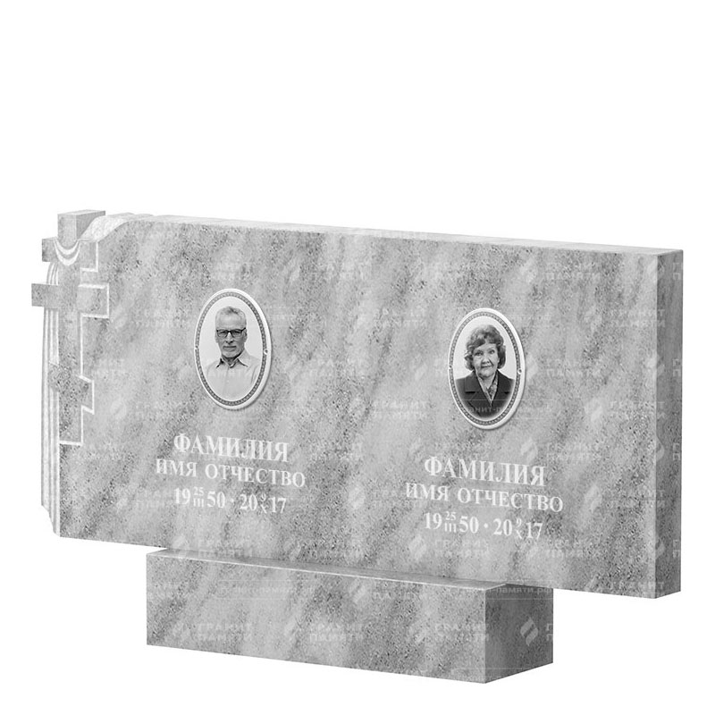 Памятники из мрамора в Ярославле | Двойной мраморный памятник ФМ-139