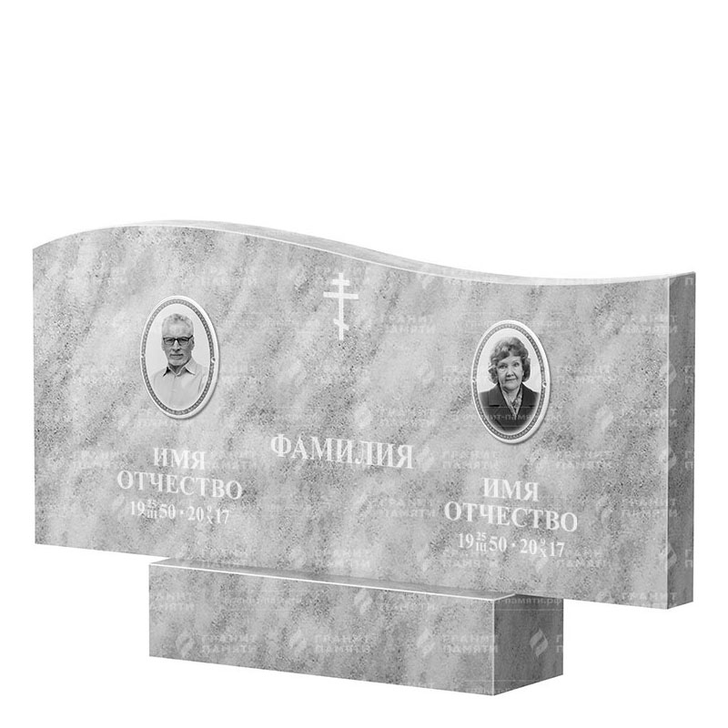 Памятники из мрамора в Ярославле | Двойной мраморный памятник ФМ-255