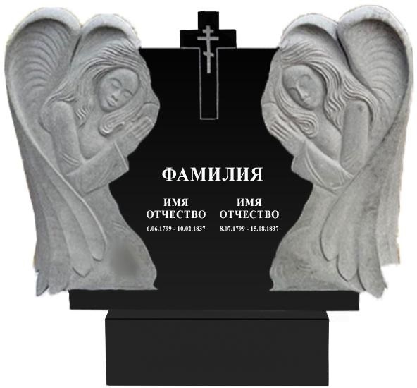 Памятники с ангелом на могилу в Ярославле | Гранитный памятник Ангел №1