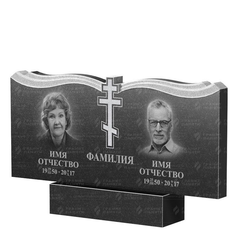 Гранитные памятники в Ярославле | Двойной гранитный памятник ФГ-262