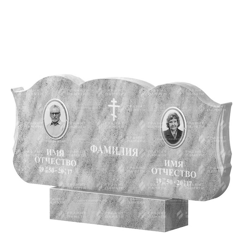Памятники из мрамора в Ярославле | Двойной мраморный памятник ФМ-261