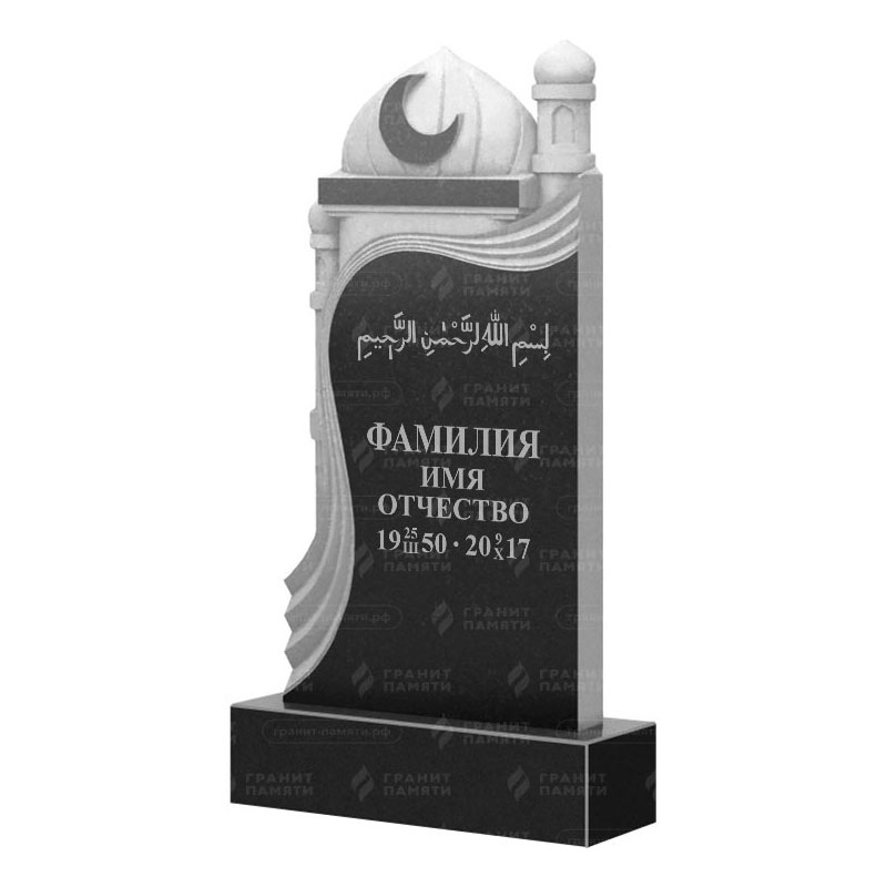 Мусульманские памятники на могилу в Ярославле | Гранитный памятник ФГ-228