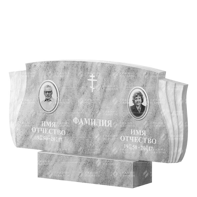 Памятники из мрамора в Ярославле | Двойной мраморный памятник ФМ-264