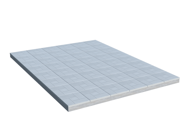 Площадки на могилу в Ярославле | Площадка с тротуарной плиткой