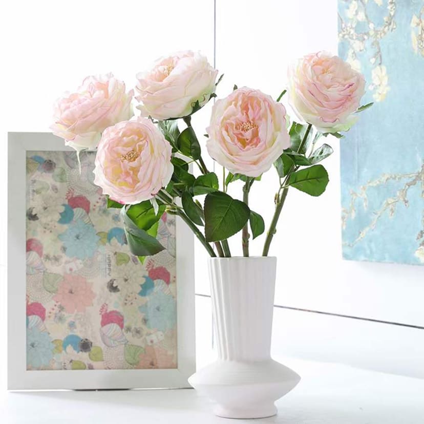 Искусственные цветы на могилу в Ярославле | Цветок искусственный «Роза пионовидная», молочно-розовая, одиночный