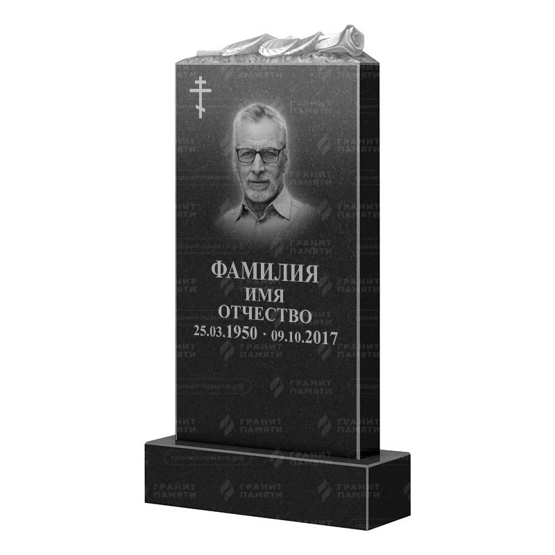 Памятники из гранита с цветами в Ярославле | Гранитный памятник ФГ-105