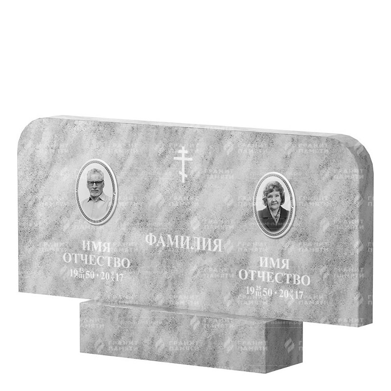 Памятники из мрамора в Ярославле | Двойной мраморный памятник ФМ-254
