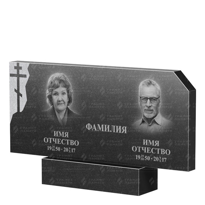 Памятники из гранита двойные в Ярославле | Двойной гранитный памятник ФГ-134