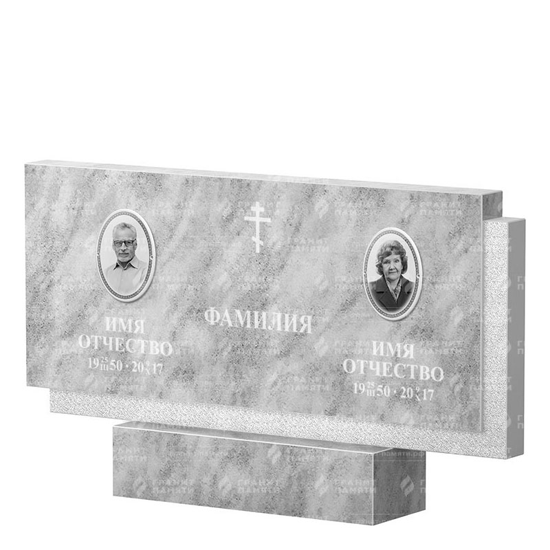 Памятники из мрамора в Ярославле | Двойной мраморный памятник ФМ-132