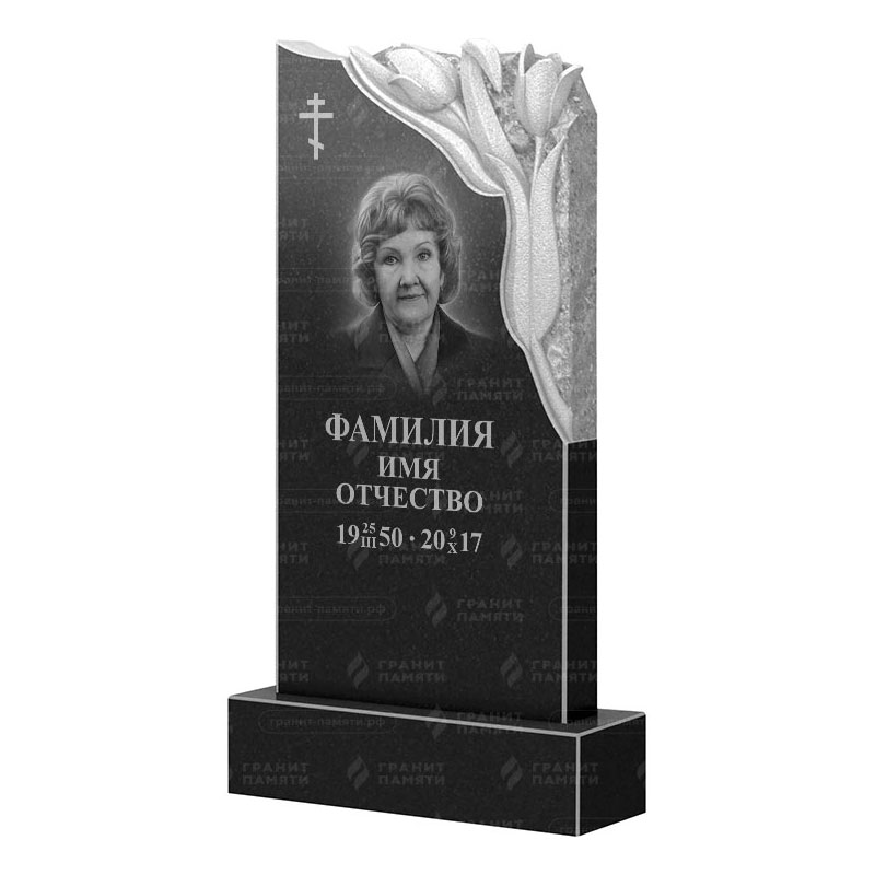Памятники из гранита с цветами в Ярославле | Гранитный памятник ФГ-113